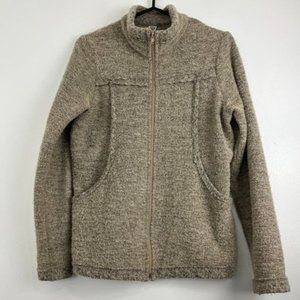 Prana Beige Zip Up Sweater